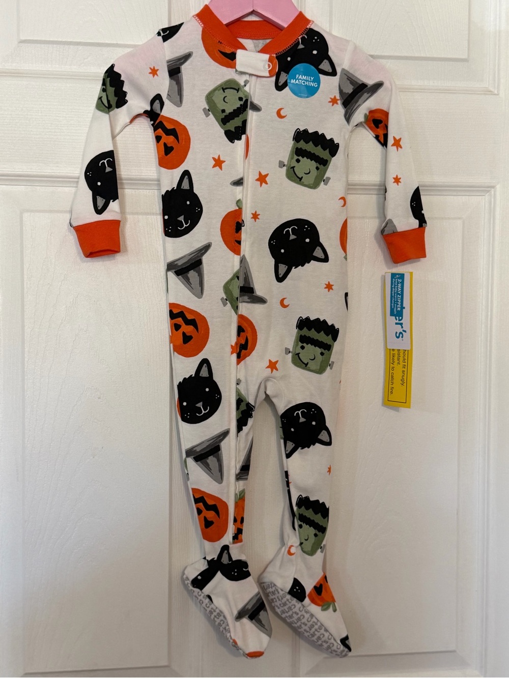 Carter's Halloween Print Footed One-Piece Pajamas size 12 months